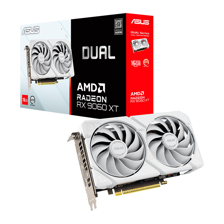 Placa de Video Asus Radeon RX 9060 XT Dual White, 16GB, GDDR6, 128-bit, DUAL-RX9060XT-16G-WHITE - miniatura 3