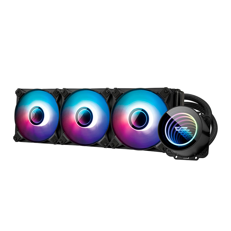 Water Cooler Aigo Darkflash Twister DX360 V2, ARGB, 360mm, Preto, DX360V2BK - miniatura 4
