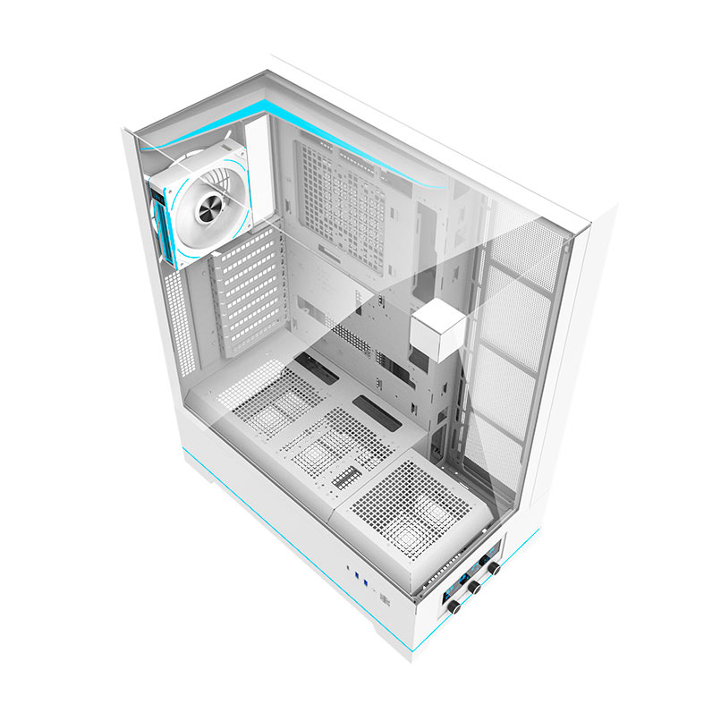 Gabinete Gamer Aigo Darkflash DY450 Pro, Full-Tower, Lateral de Vidro, Com 1 Fan, Branco, DY450PRO-WH-1F - miniatura 3