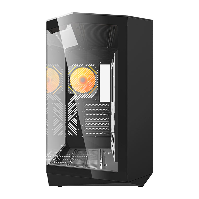 Gabinete Gamer Aigo Darkflash Arcee DY470 V2, ARGB, Full-Tower, Lateral de Vidro, Com 4 Fans, Preto, DC-DY470-B-ES1 - miniatura 4