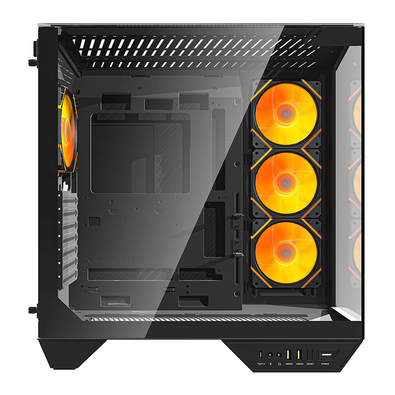 Gabinete Gamer Aigo Darkflash Arcee DY470 V2, ARGB, Full-Tower, Lateral de Vidro, Com 4 Fans, Preto, DC-DY470-B-ES1 - miniatura 6