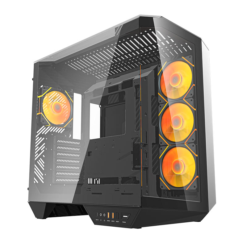 Gabinete Gamer Aigo Darkflash Arcee DY470 V2, ARGB, Full-Tower, Lateral de Vidro, Com 4 Fans, Preto, DC-DY470-B-ES1 - miniatura 3