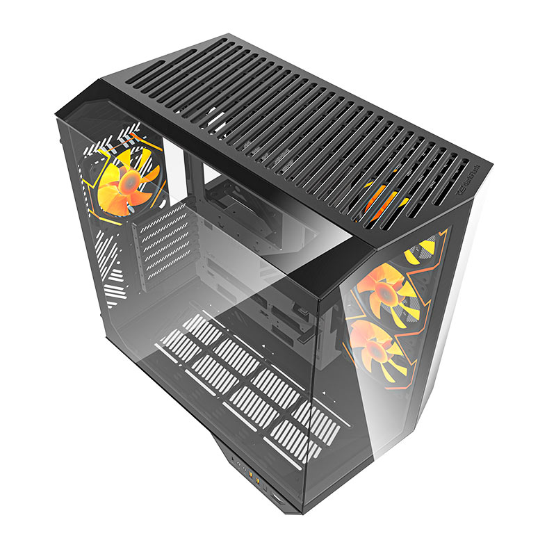 Gabinete Gamer Aigo Darkflash Arcee DY470 V2, ARGB, Full-Tower, Lateral de Vidro, Com 4 Fans, Preto, DC-DY470-B-ES1 - miniatura 5
