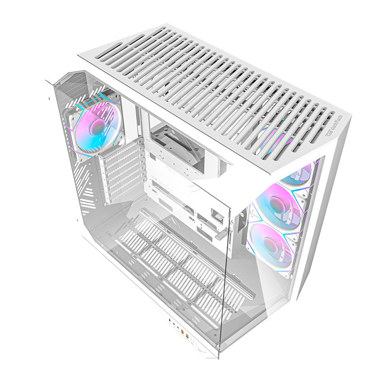 Gabinete Gamer Aigo Darkflash Arcee DY470 V2, ARGB, Full-Tower, Lateral de Vidro, Com 4 Fans, Branco, DC-DY470-W-ES1 - miniatura 5