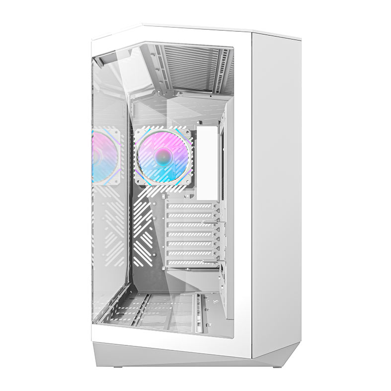 Gabinete Gamer Aigo Darkflash Arcee DY470 V2, ARGB, Full-Tower, Lateral de Vidro, Com 4 Fans, Branco, DC-DY470-W-ES1 - miniatura 4