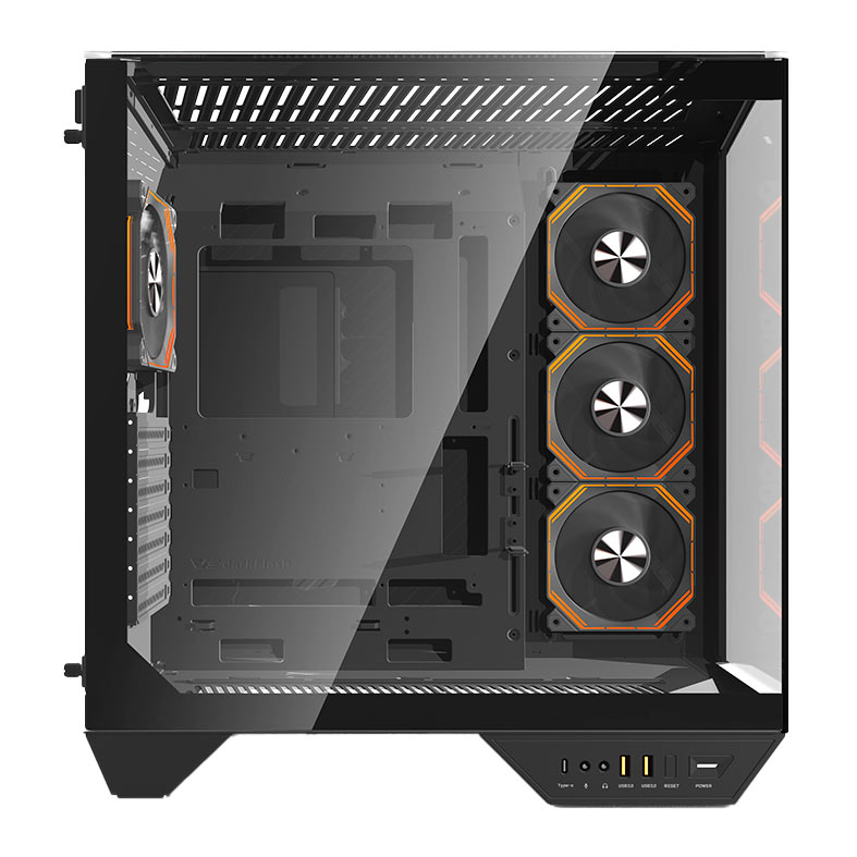Gabinete Gamer Aigo Darkflash Arcee DY470, ARGB, Full-Tower, Lateral de Vidro, Com 4 Fans, Preto, DY470-BK-4F - miniatura 6