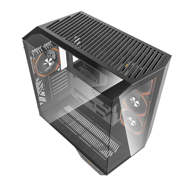 Gabinete Gamer Aigo Darkflash Arcee DY470, ARGB, Full-Tower, Lateral de Vidro, Com 4 Fans, Preto, DY470-BK-4F - miniatura 4