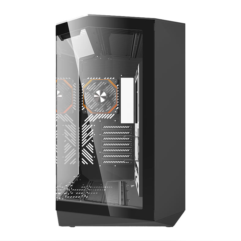 Gabinete Gamer Aigo Darkflash Arcee DY470, ARGB, Full-Tower, Lateral de Vidro, Com 4 Fans, Preto, DY470-BK-4F - miniatura 3