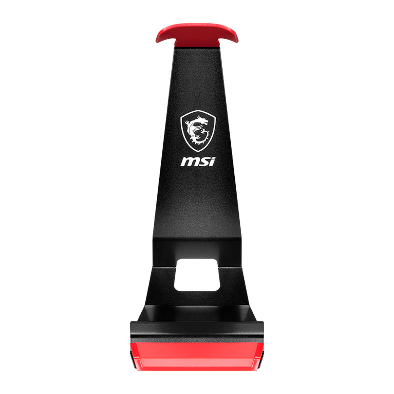 Suporte Para Headset MSI HS01, Preto e Vermelho, HS01-HEADSET-STAND - miniatura 3