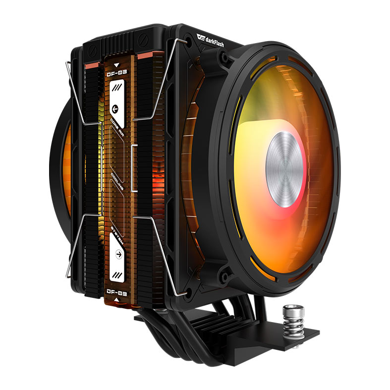 Cooler Para Processador Aigo DarkFlash E400, ARGB, 2x120mm, Preto, E400-DUAL-BK - miniatura 7