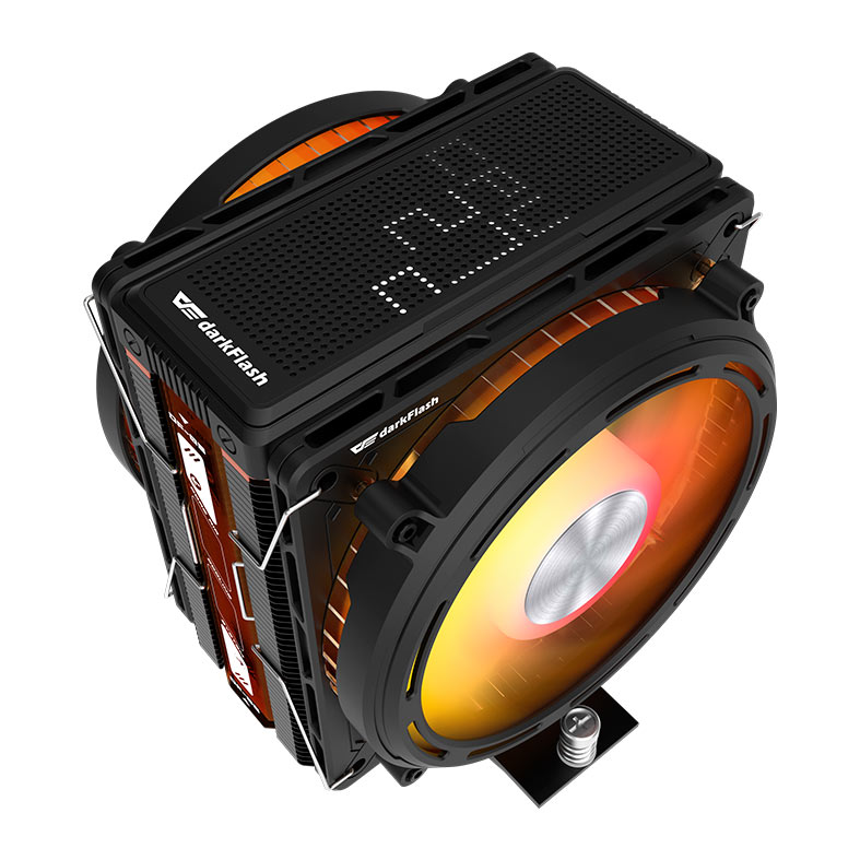 Cooler Para Processador Aigo DarkFlash E400, ARGB, 2x120mm, Preto, E400-DUAL-BK - miniatura 8