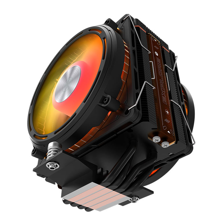 Cooler Para Processador Aigo DarkFlash E400, ARGB, 2x120mm, Preto, E400-DUAL-BK - miniatura 11