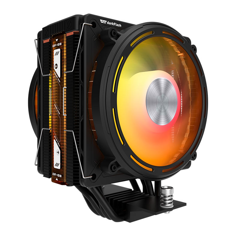 Cooler Para Processador Aigo DarkFlash E400, ARGB, 2x120mm, Preto, E400-DUAL-BK - miniatura 5