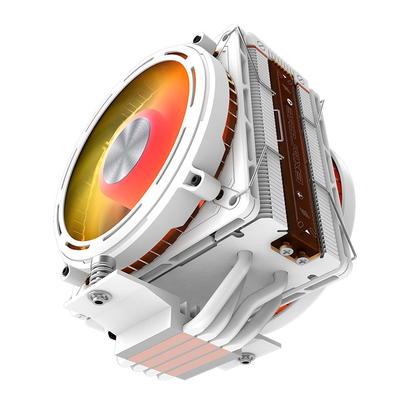 Cooler Para Processador Aigo DarkFlash E400, ARGB, 2x120mm, Branco, E400-DUAL-WH - miniatura 8