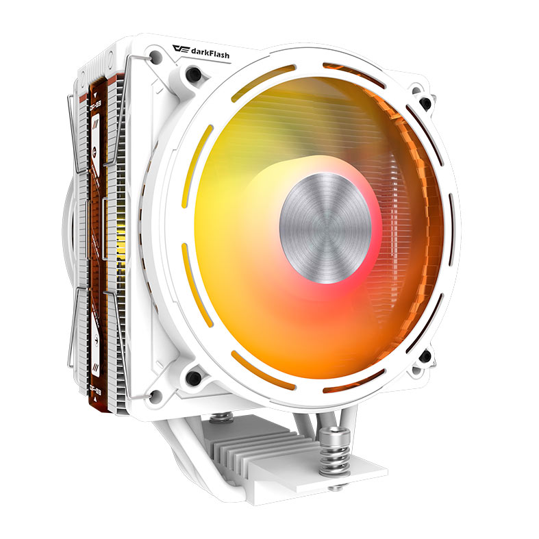 Cooler Para Processador Aigo DarkFlash E400, ARGB, 2x120mm, Branco, E400-DUAL-WH - miniatura 4
