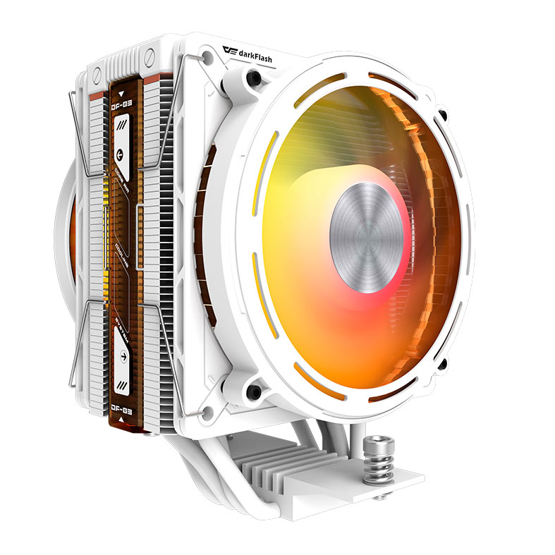 Cooler Para Processador Aigo DarkFlash E400, ARGB, 2x120mm, Branco, E400-DUAL-WH - miniatura 3