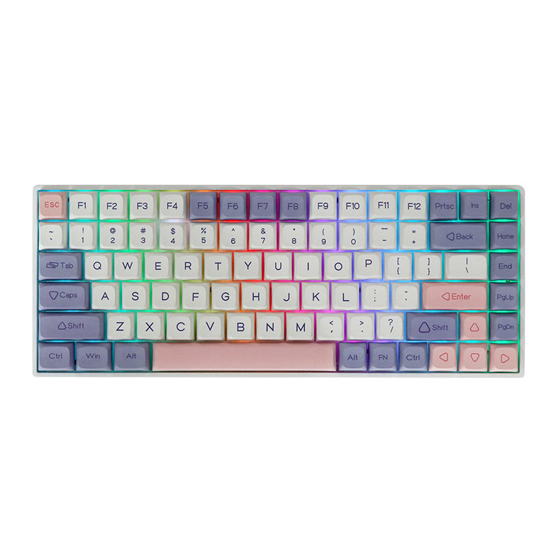 Teclado Mecanico Epomaker EP84 Plus, ARGB, Switch Mulan, Lilac, EP84PLUS-LL-ML - imagem 1
