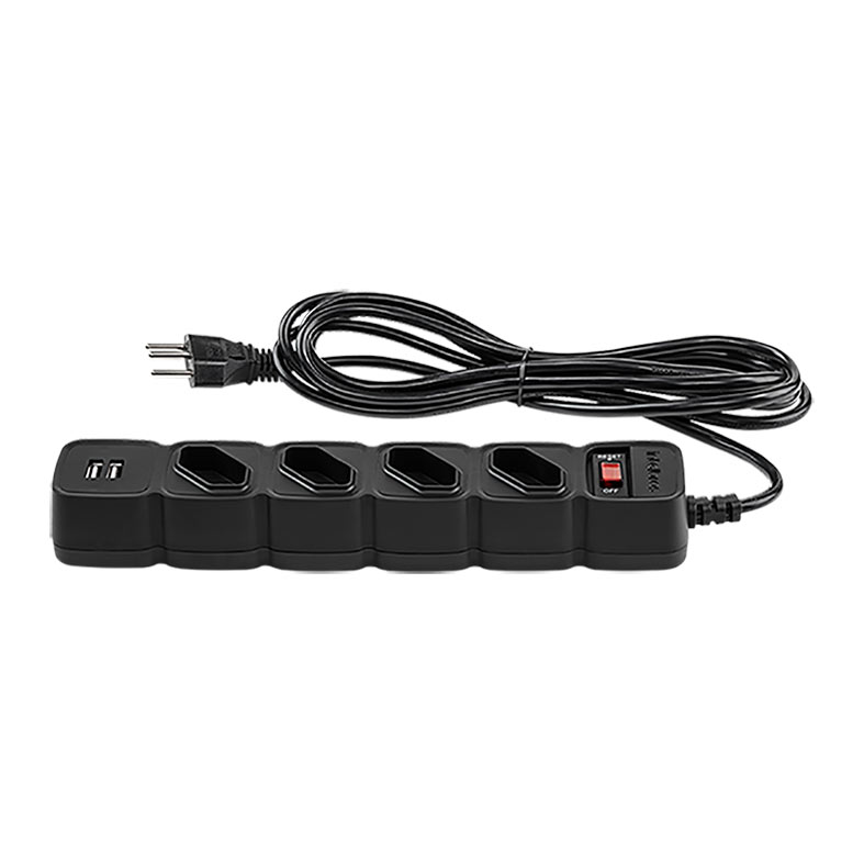 Filtro de Linha Intelbras EPE 204, 4 Tomadas, 2 USB, 3m, Preto, EPE-204-USB-3MBK - miniatura 3