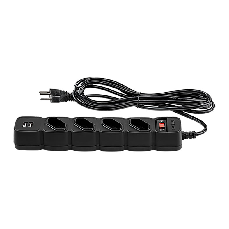 Filtro de Linha Intelbras EPE 204, 4 Tomadas, 2 USB, 1m, Preto, EPE-204-USB - miniatura 3
