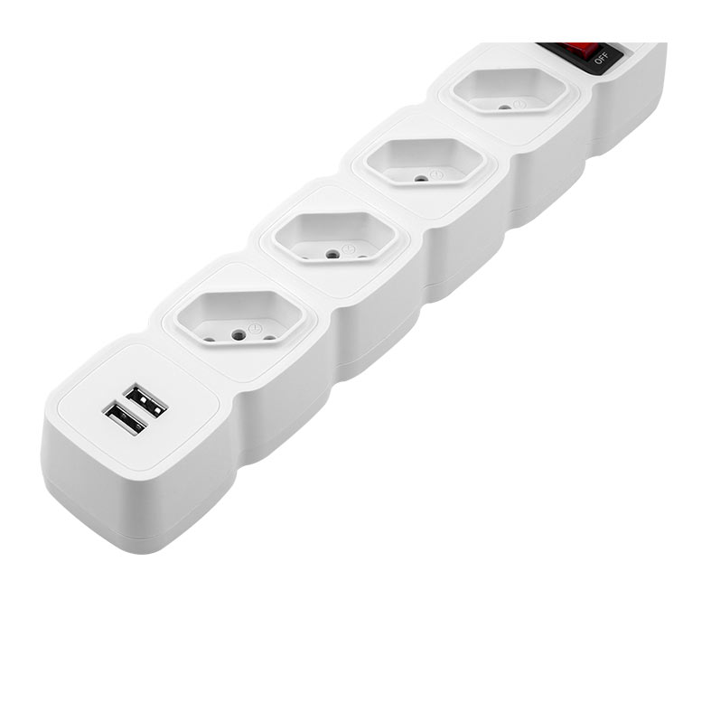 Filtro de Linha Intelbras EPE 204, 4 Tomadas, 2 USB, 1m, Branco, EPE-204-USBWH - miniatura 4