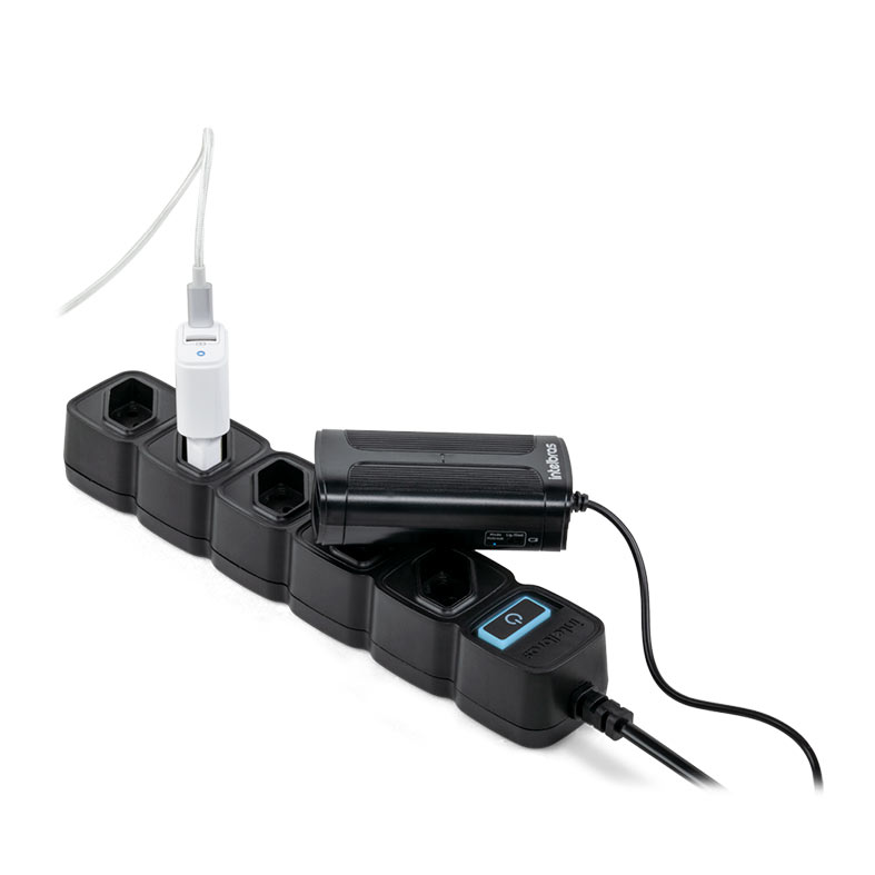 Filtro de Linha Intelbras Smart EWS 305, Wi-Fi, 5 Tomadas, Preto, EWS-305-BK - miniatura 3