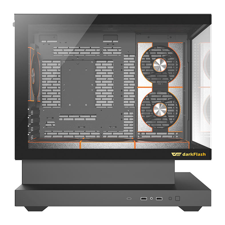 Gabinete Gamer Aigo Darkflash Floatron F1, ARGB, Full-Tower, Lateral de Vidro, Com 6 Fans, Preto, F1-BW-COMBO-DM8-LINEX6-BK - miniatura 6