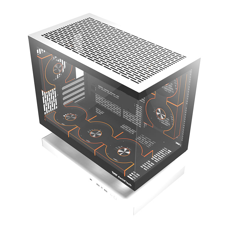 Gabinete Gamer Aigo Darkflash Floatron F1, ARGB, Full-Tower, Lateral de Vidro, Com 6 Fans, Branco, F1-BW-COMBO-DM8-LINEX6-WH - miniatura 5