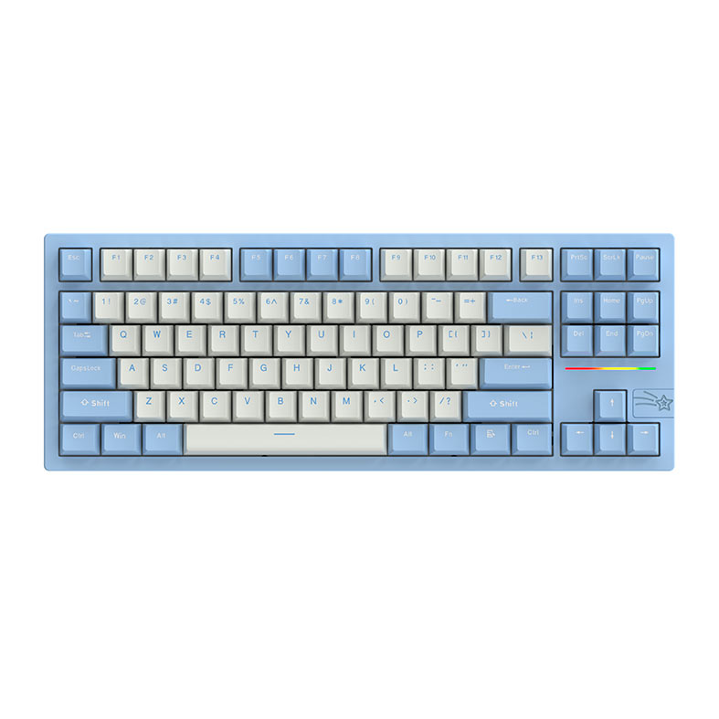 Teclado Mecanico Epomaker Feker Galaxy80, ARGB, Switch Marble White, Blue, FK-GLX80-BL-MW - imagem 1