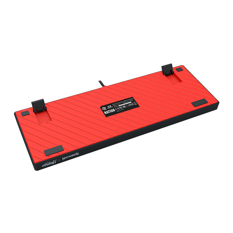 Teclado Mecanico Redragon Flamengo Nation, Switch Marrom, Preto e Vermelho, FL576 - miniatura 9