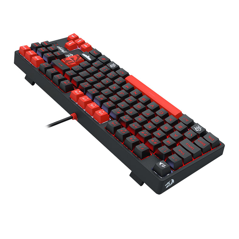 Teclado Mecanico Redragon Flamengo Nation, Switch Marrom, Preto e Vermelho, FL576 - miniatura 7