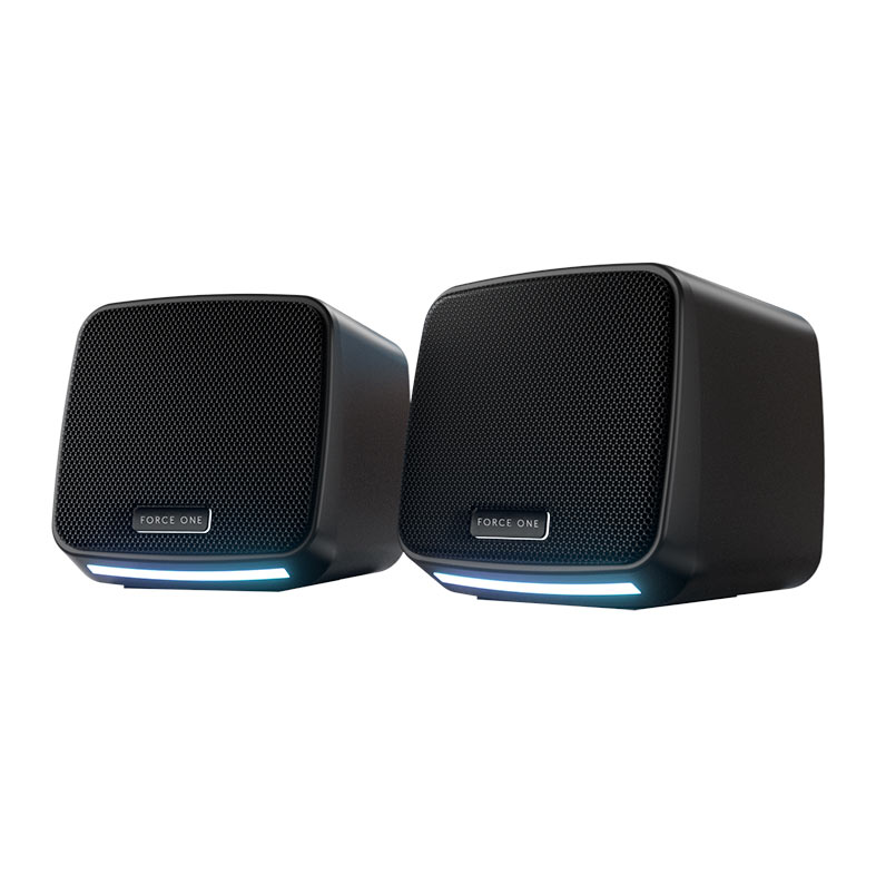 Caixa de Som Force One Explorer, RGB, 3W RMS, USB e P2, Preta, FR.AU.EX.01