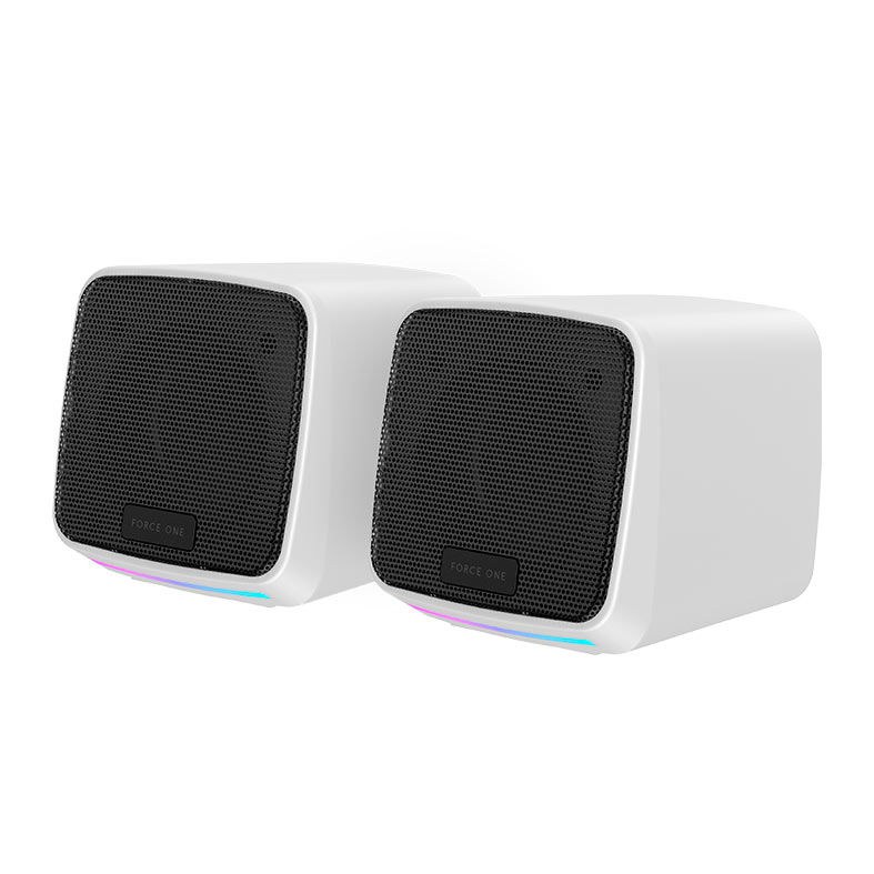 Caixa de Som Force One Explorer, RGB, 3W RMS, USB, Branca, FR.AU.EX.02