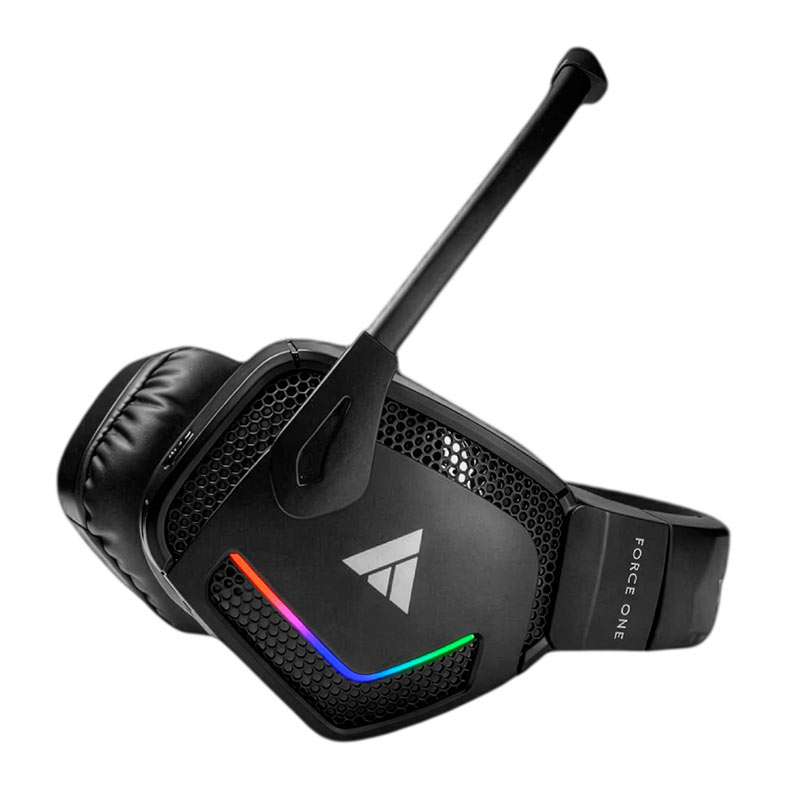 Headset Gamer Force One Titan V2, RGB, Drivers 50mm, Tri-Mode, Preto, FR.AU.TT.02 - miniatura 3