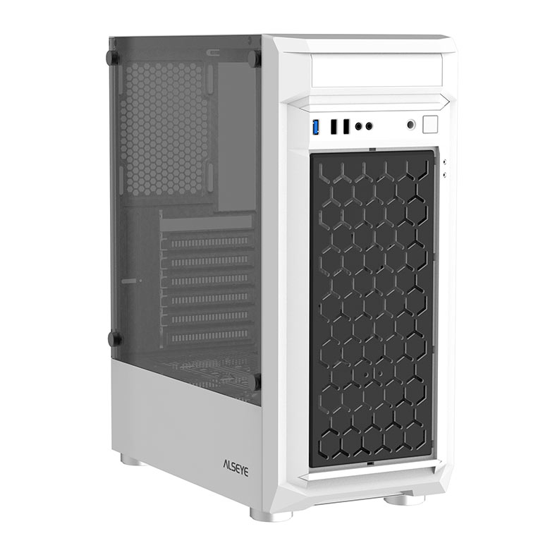 Gabinete Gamer Alseye Frost, Mid-Tower, Lateral de Vidro, Branco, FROST-WH - miniatura 3