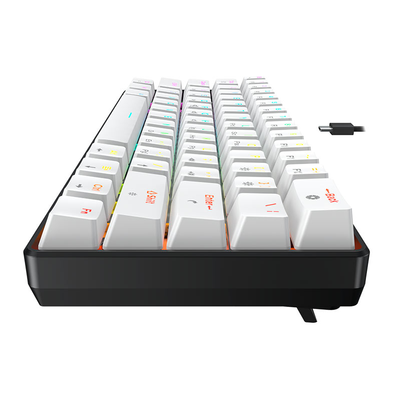 Teclado Mecanico Gamer Force One Atlas, RGB, ABNT, Compacto, Switch Red, Branco, FR.TC.A6.01 - miniatura 6