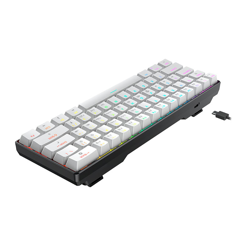 Teclado Mecanico Gamer Force One Atlas, RGB, ABNT, Compacto, Switch Red, Branco, FR.TC.A6.01 - miniatura 7