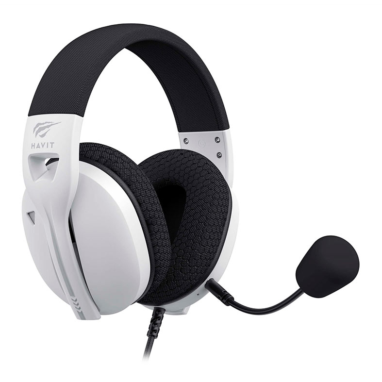 Headset Gamer Havit Fuxi- H5D, Drivers 50mm, Branco e Preto, HVGMH-FUXI-H5D-WB - miniatura 3