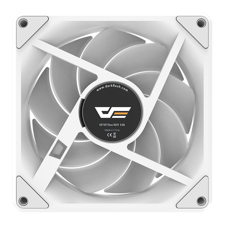 Kit Ventoinhas Aigo DarkFlash Gauss G16, ARGB, 3X120mm, Branco, G16-WHITE-3IN1 - miniatura 9