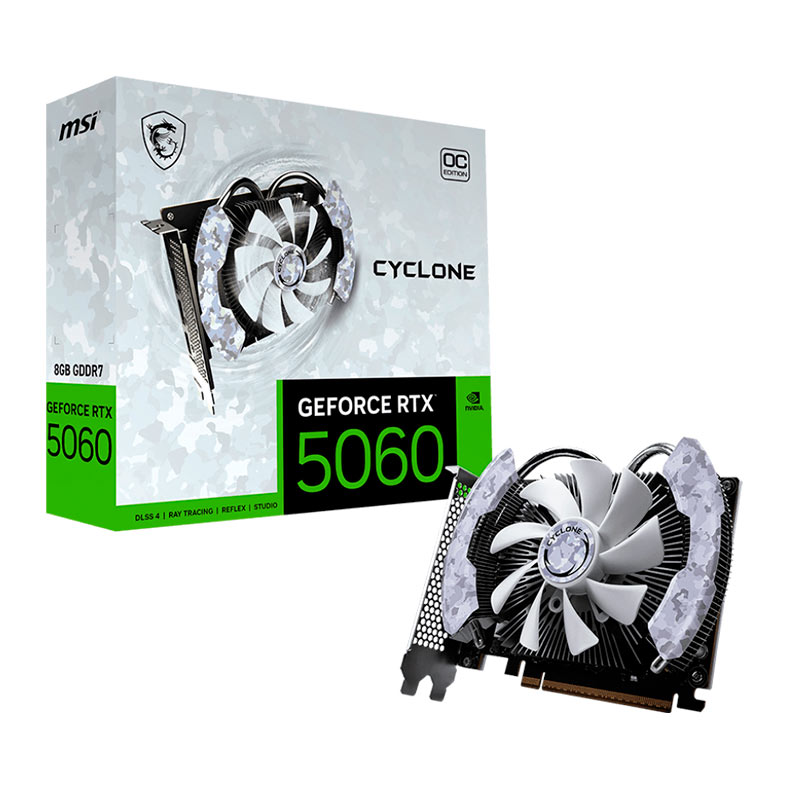 Placa de Video MSI GeForce RTX 5060 Cyclone OC, 8GB, GDDR7, 128-bit, G5060-8CC - miniatura 3