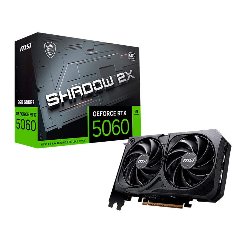 Placa de Video MSI GeForce RTX 5060 Shadow 2X OC, 8GB, GDDR7, 128-bit, G5060-8S2C - miniatura 3