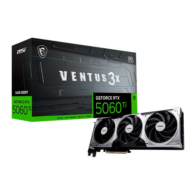 Placa de Video MSI GeForce RTX 5060 Ti Ventus 3X OC, 16GB, GDDR7, 128-bit, G506T-16V3C-NAC - miniatura 3