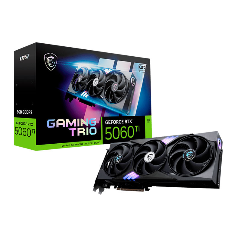 Placa de Video MSI GeForce RTX 5060 Ti Gaming Trio OC, 8GB, GDDR7, 128-bit, G506T-8GTC - miniatura 3