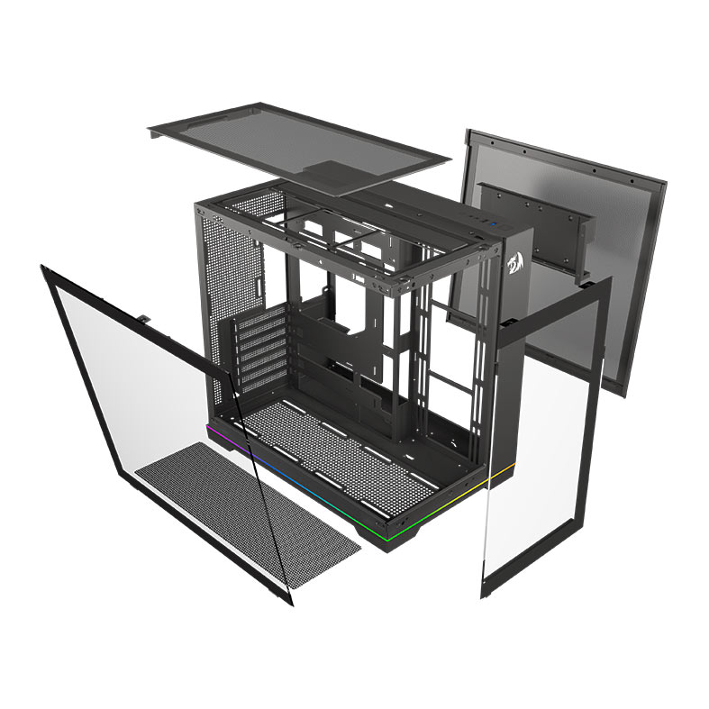 Gabinete Gamer Redragon Scalpel, ARGB, Mid Tower, Lateral de Vidro, Preto, GC-628 - miniatura 9