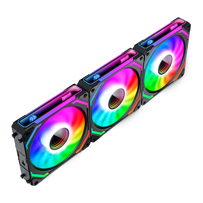 Kit Ventoinhas Redragon Infinity Mirror, ARGB, 3x120mm, Preto, GC-F012 - miniatura 3
