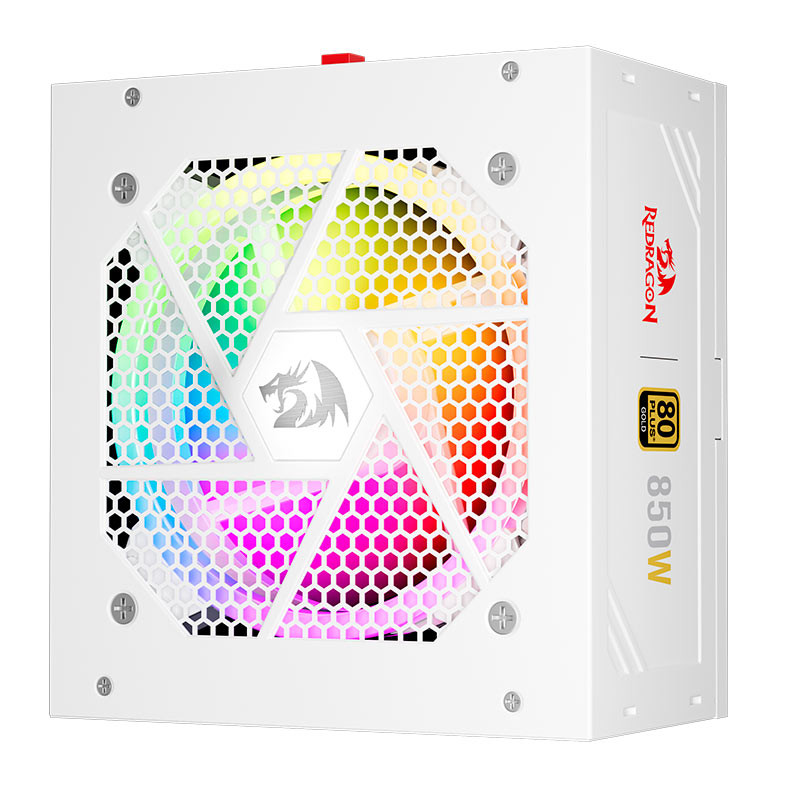 Fonte Redragon GC-PS007W-1 V2, RGB, 850W, Full-Modular, 80 Plus Gold, Brando, GC-PS007W-1-V2 - miniatura 4