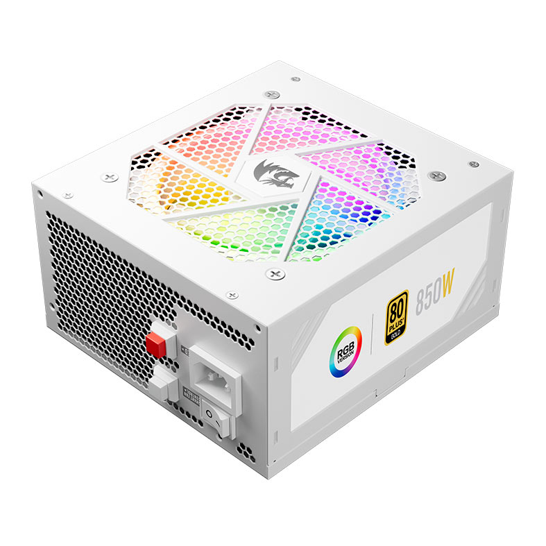 Fonte Redragon GC-PS007W-1 V2, RGB, 850W, Full-Modular, 80 Plus Gold, Brando, GC-PS007W-1-V2 - imagem 1