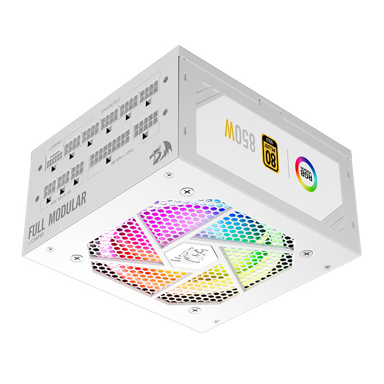 Fonte Redragon GC-PS007W-1 V2, RGB, 850W, Full-Modular, 80 Plus Gold, Brando, GC-PS007W-1-V2 - miniatura 7