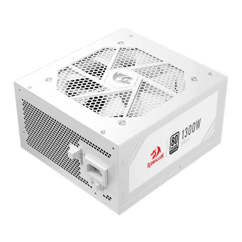Fonte Redragon Power Supply, 1300W, Full-Modular, 80 Plus Platinum, Branco, GC-PS018W - imagem 1