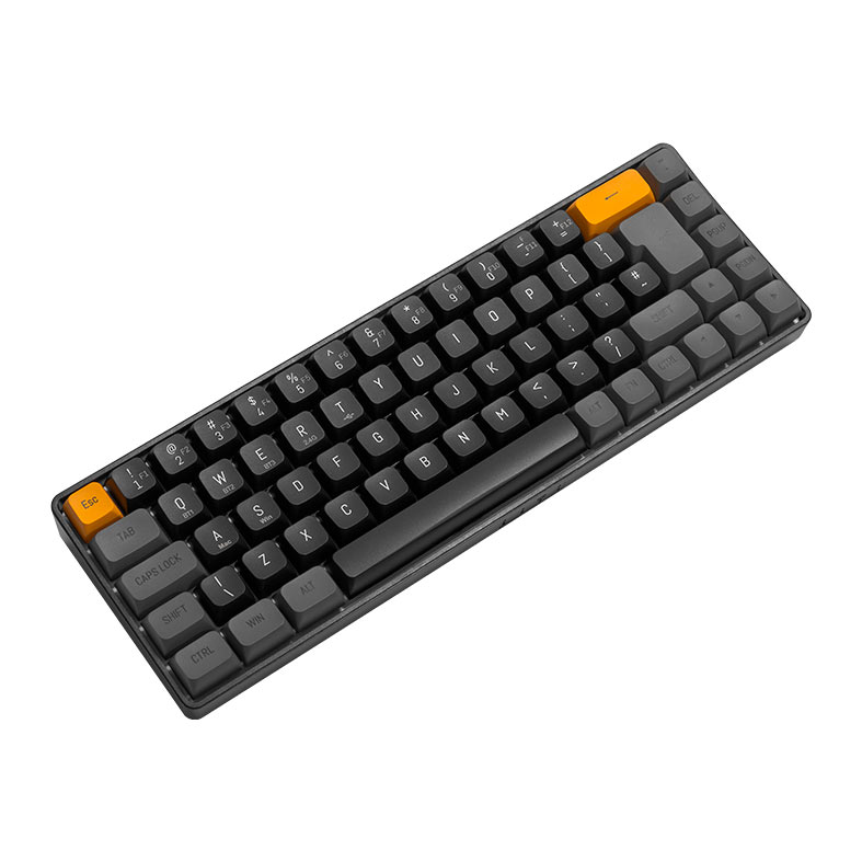 Teclado Mecanico Aigo GD68 Brown Sugar, Wireless, Switch Azul, Preto e Cinza, GD68-BS-BL - miniatura 3