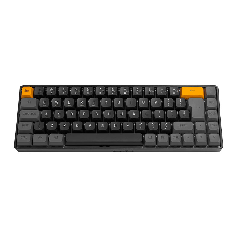 Teclado Mecanico Aigo GD68 Brown Sugar, Wireless, Switch Azul, Preto e Cinza, GD68-BS-BL - imagem 1